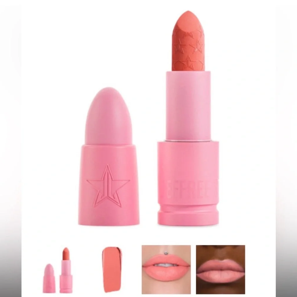 Jeffree Star Orange P Coral-Orange Lipstick in Pink Tube